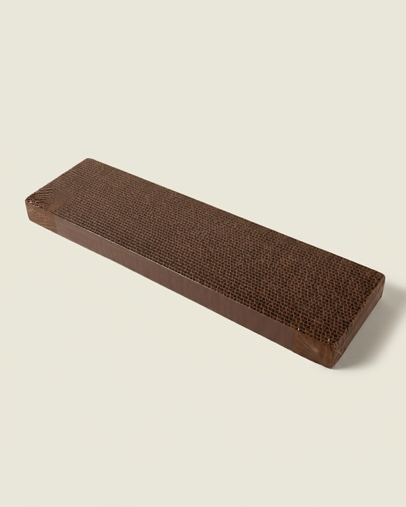 L'Écorce, plateau griffoir en carton ondulé, Mocha